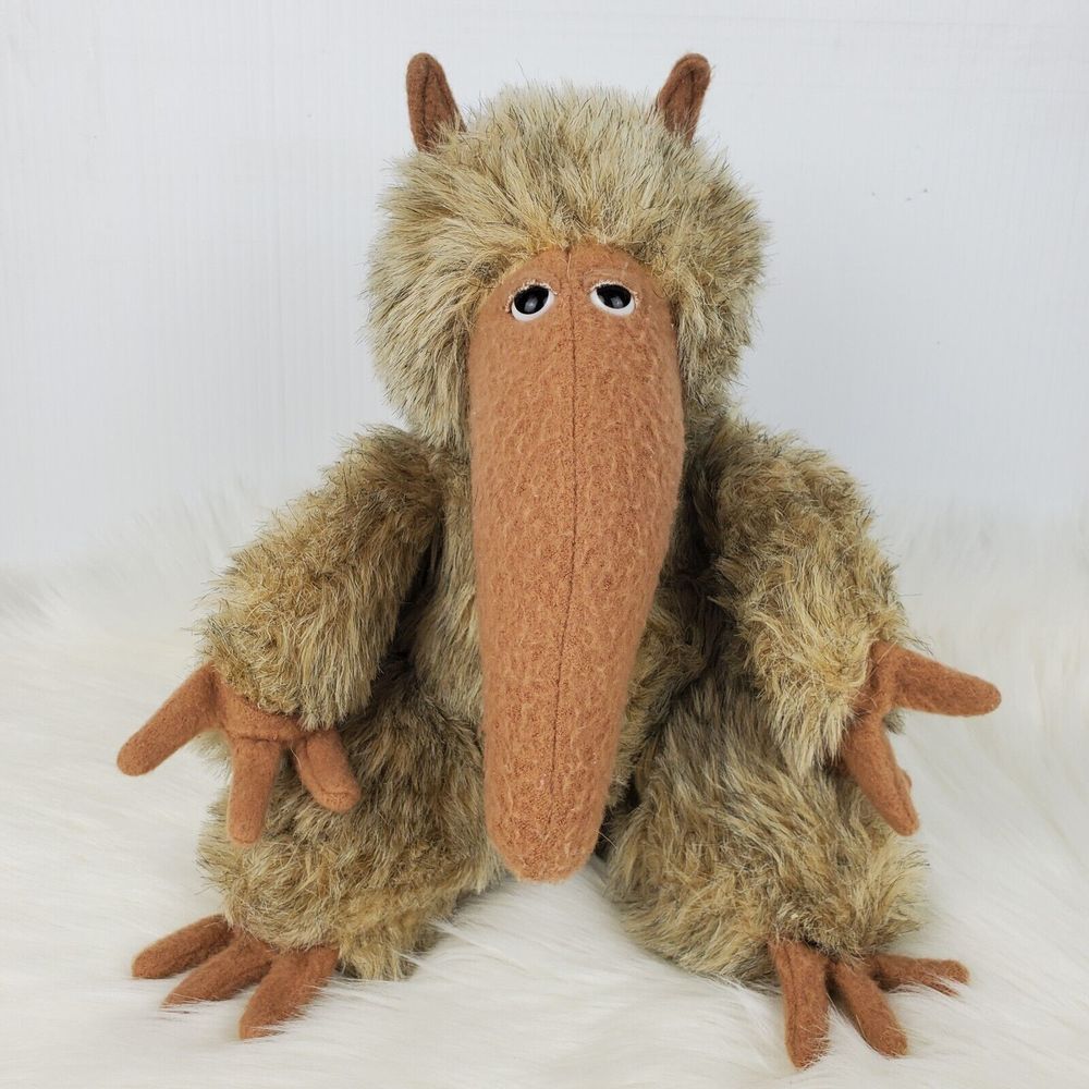 Vtg 1983 Graphics Intl Korea Brown Aardvark Plush 11"